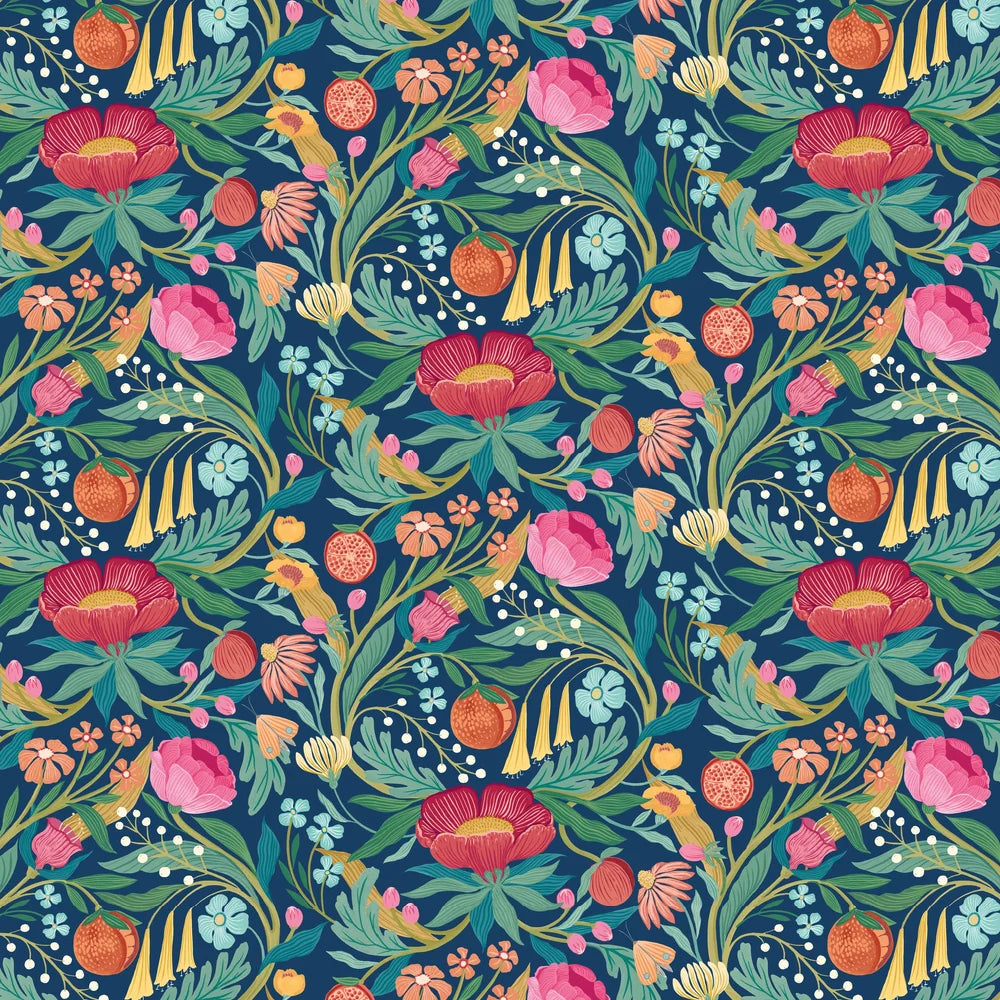 CLEMENTINE - Ink & Flamingo Wallpaper