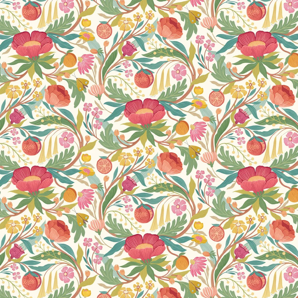 CLEMENTINE - Lipstick & Olive Wallpaper