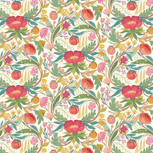 CLEMENTINE - Lipstick & Olive Wallpaper