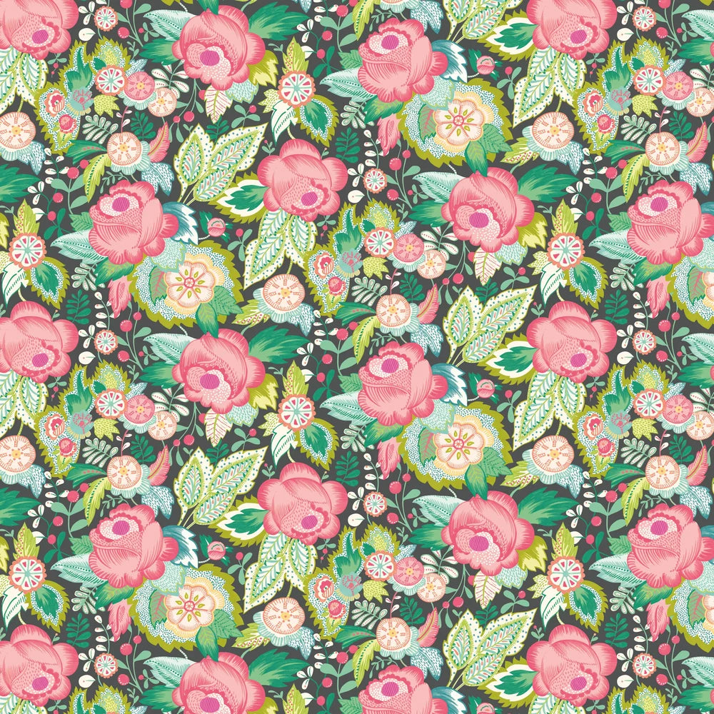 Emily Rose - Ebony Citrus Wallpaper