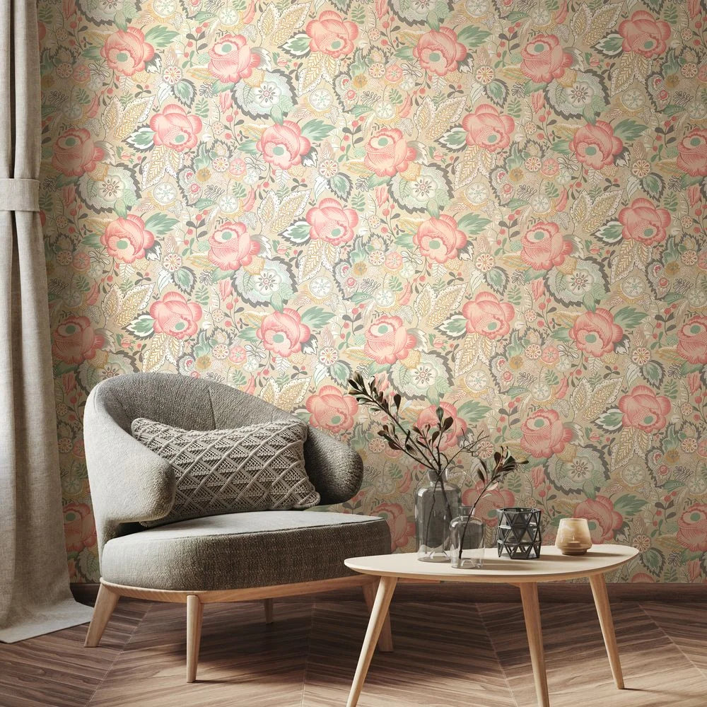 Emily Rose - Soft Flamingo Wallpaper