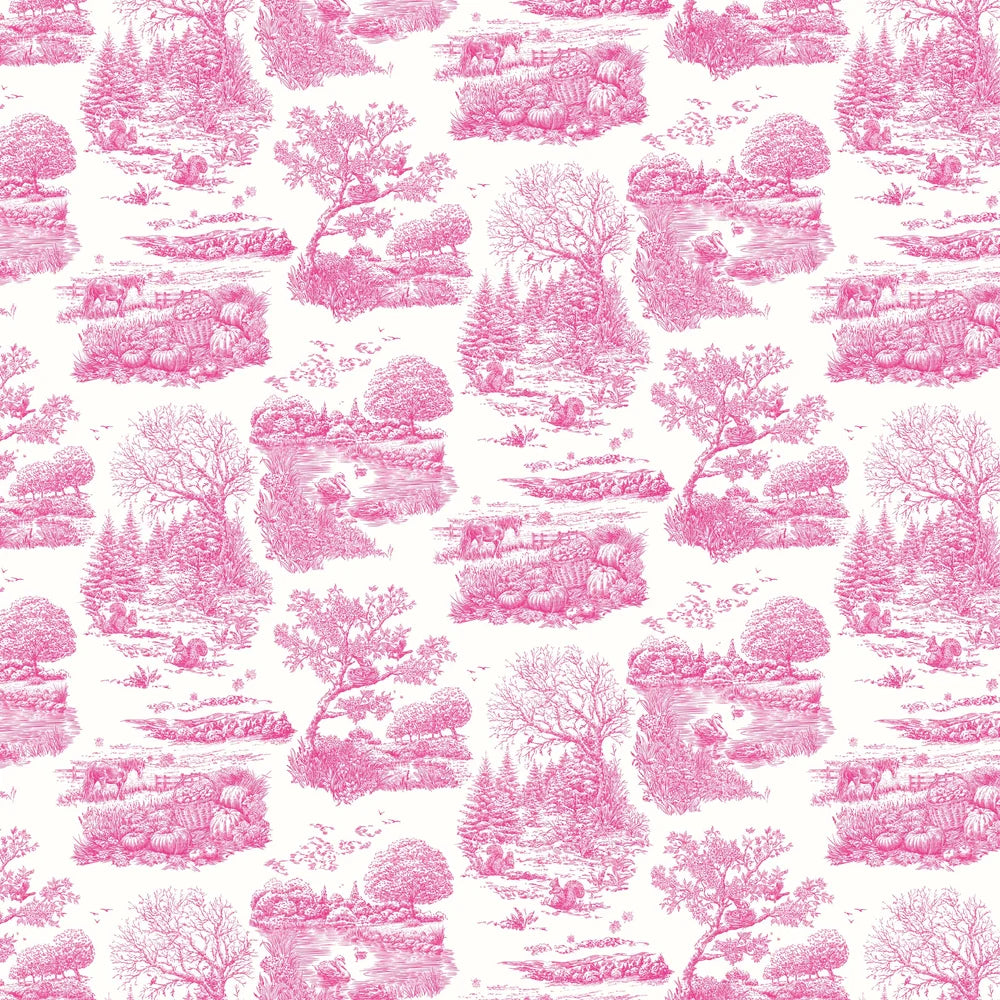 Eve Toile - Mgenta wallpaper