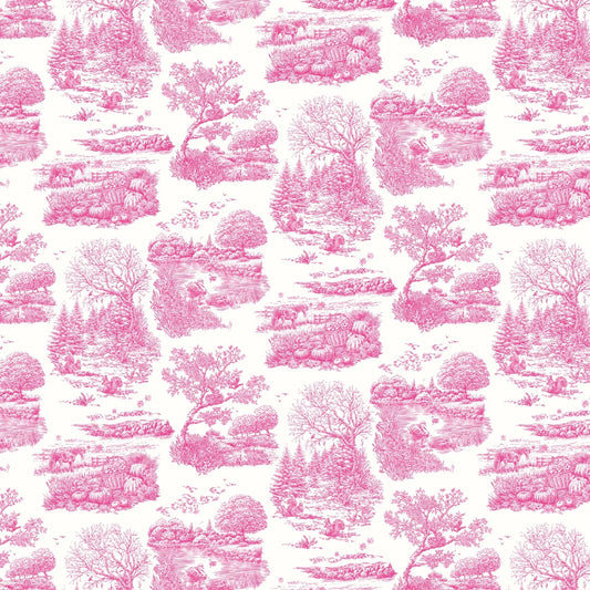 Eve Toile - Mgenta wallpaper