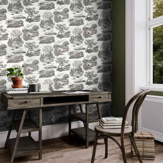 Eve Toile - Noir  wallpaper