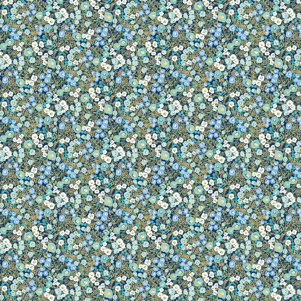 Flora Ditsy - Cerulean Wallpaper