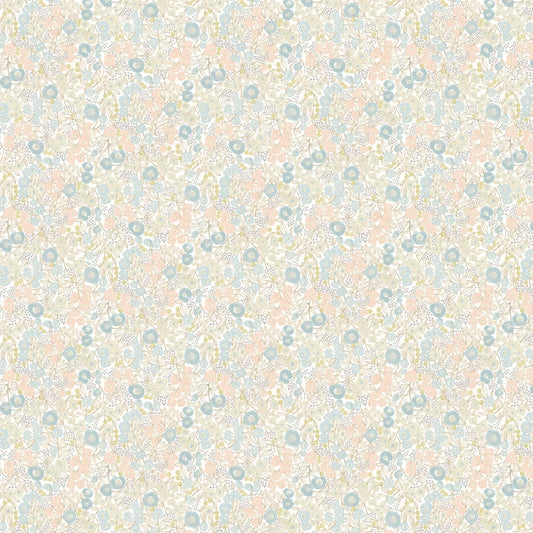 Flora Ditsy - Silver Wallpaper