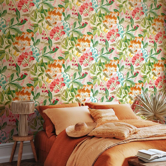 Florence - Olive & Amber Wallpaper
