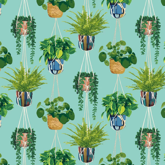 Houseplant - Cerulean Twist Wallpaper