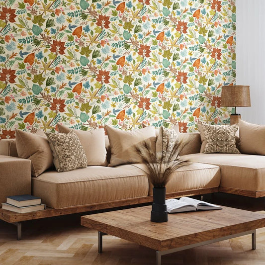 Lush Leaves -Marmalade Wallpaper