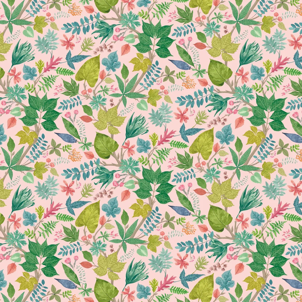 Lush Leaves - Watermelon Wallpaper