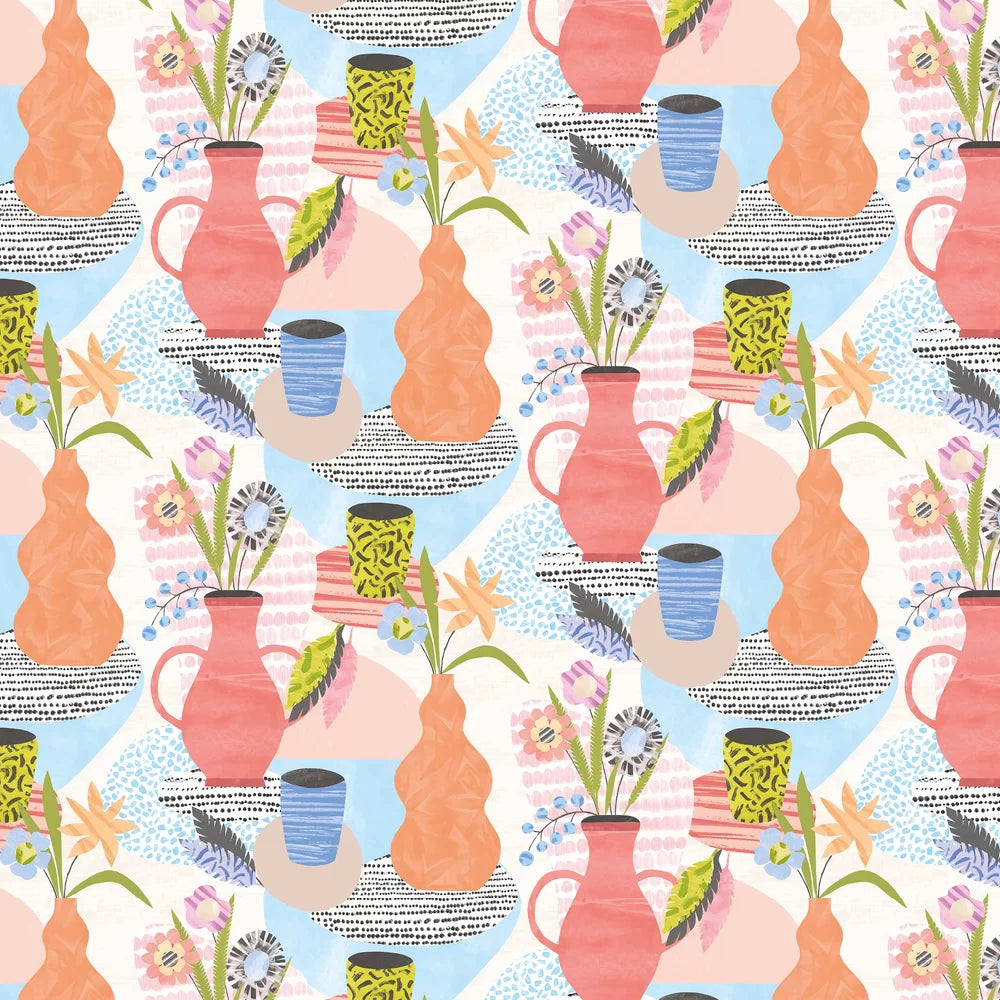 Pablo - Sky & Peach Wallpaper