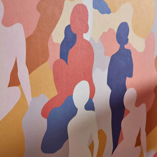 Silhouette - Amber & Lapis Wallpaper