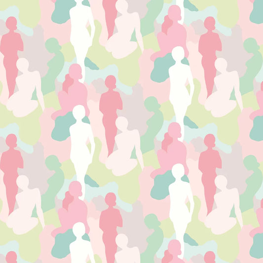 Silhouette - Taffy Cream Wallpaper