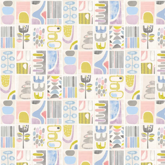 Snip Snip -  Lilac & Silver Wallpaper