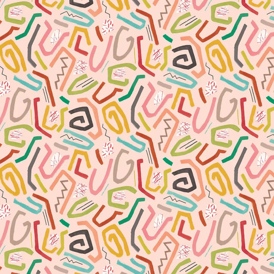 Squiggle - Coral Twist Wallpaper