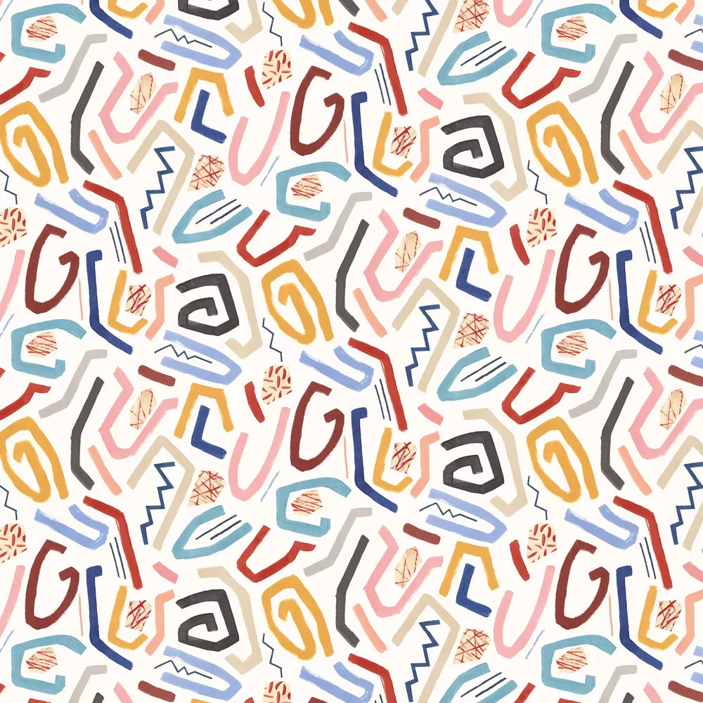 Squiggle - Lapis & Honey Wallpaper