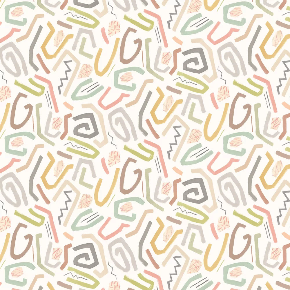 Squiggle - Laurel & Sand Wallpaper
