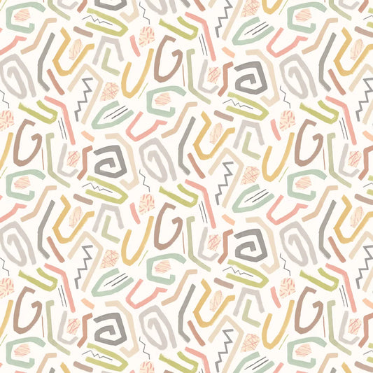 Squiggle - Laurel & Sand Wallpaper