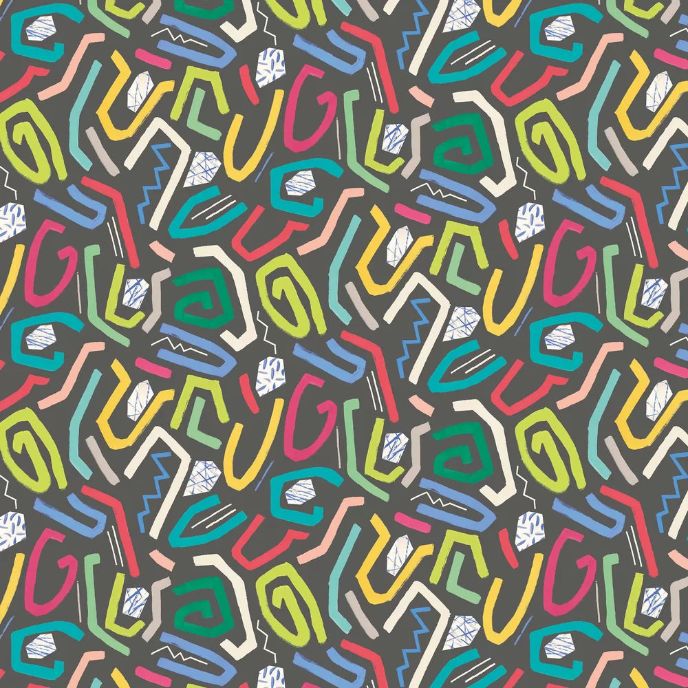 Squiggle - Onyx Bright Wallpaper