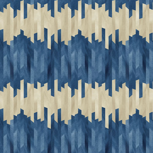 Strata - Indigo Wallpaper