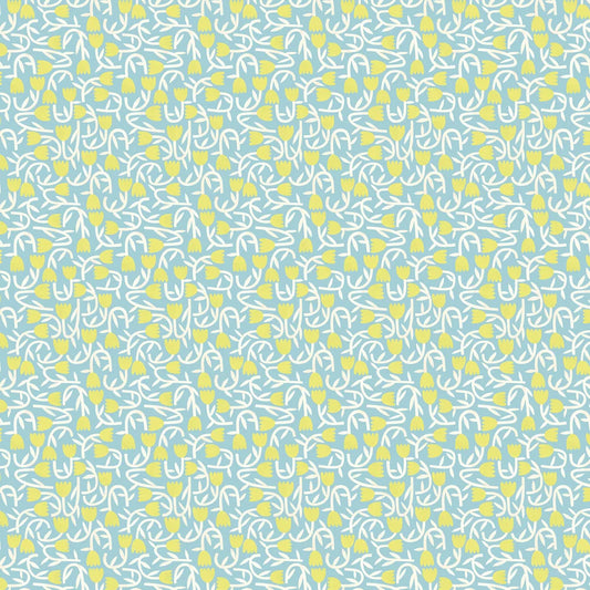 Tiny Tulip - Lime & Sky Wallpaper