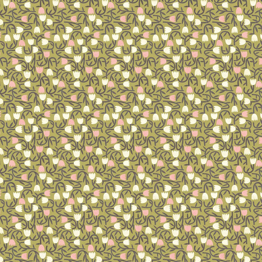 Tiny Tulip - Olive Mix Wallpaper