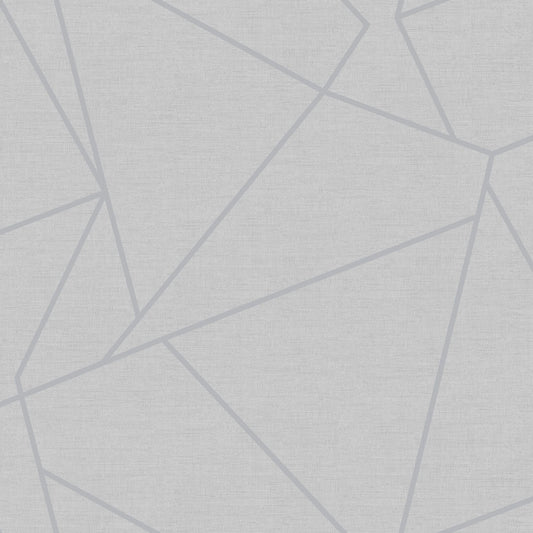 Pinnacle Geometric Wallpaper Grey & Silver