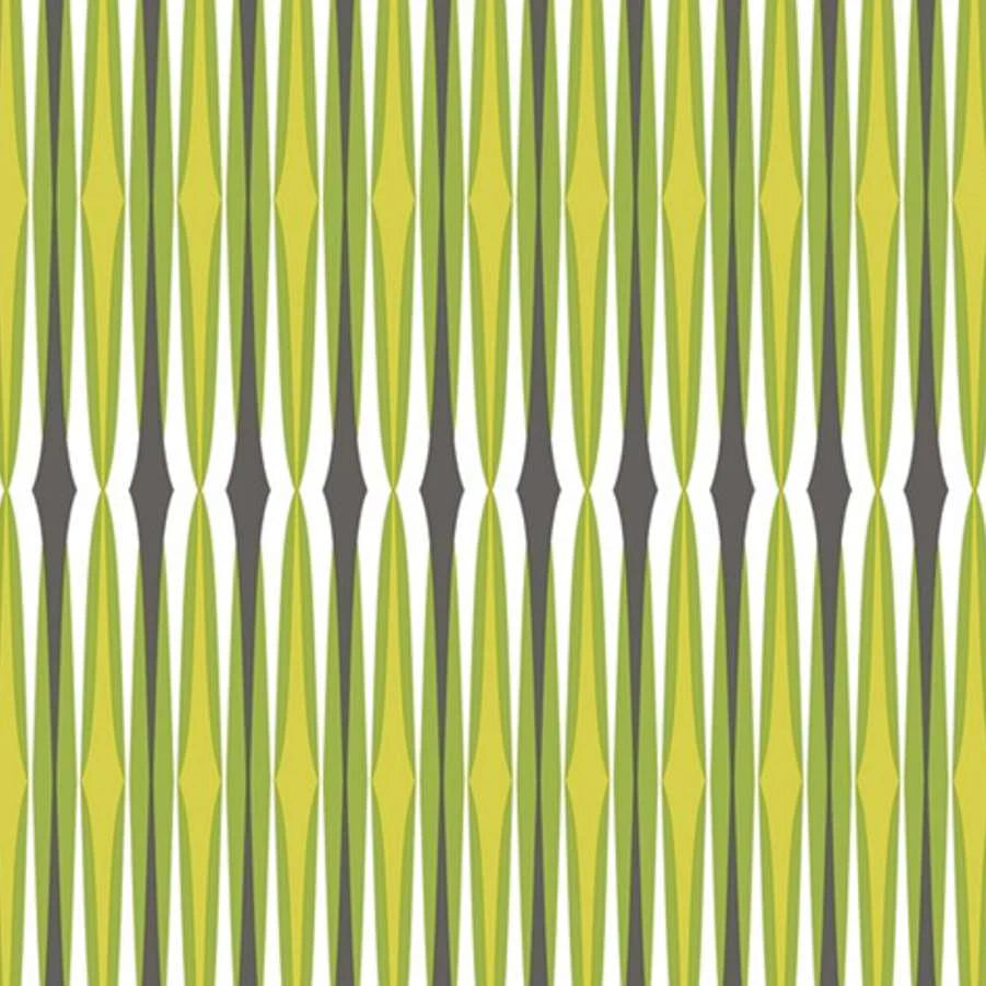 Retro Century Stripe Lime Green Wallpaper Wallpaper Inn
