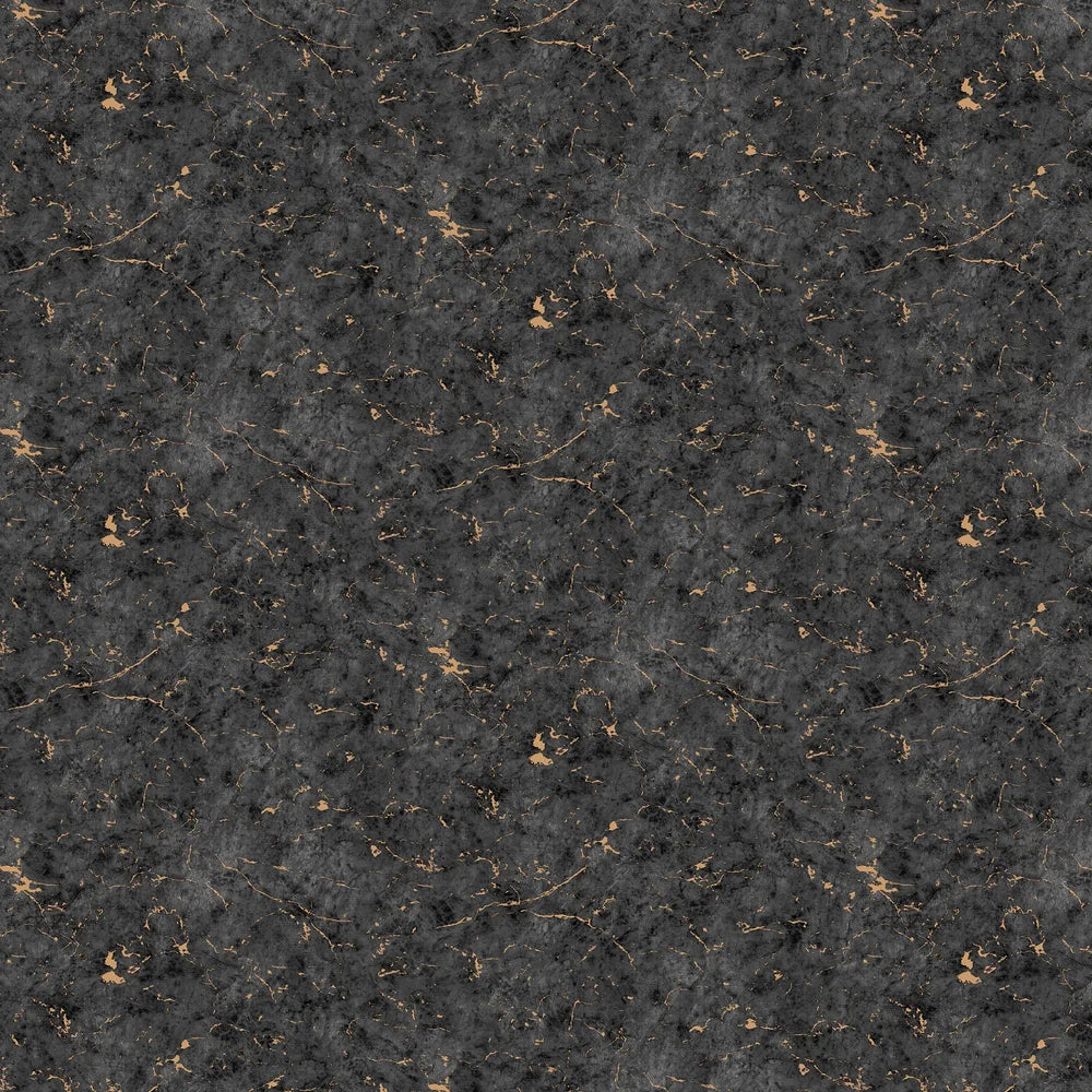 Gilded Plaster - Black / Gold Wallpaper