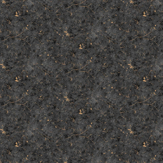 Gilded Plaster - Black / Gold Wallpaper