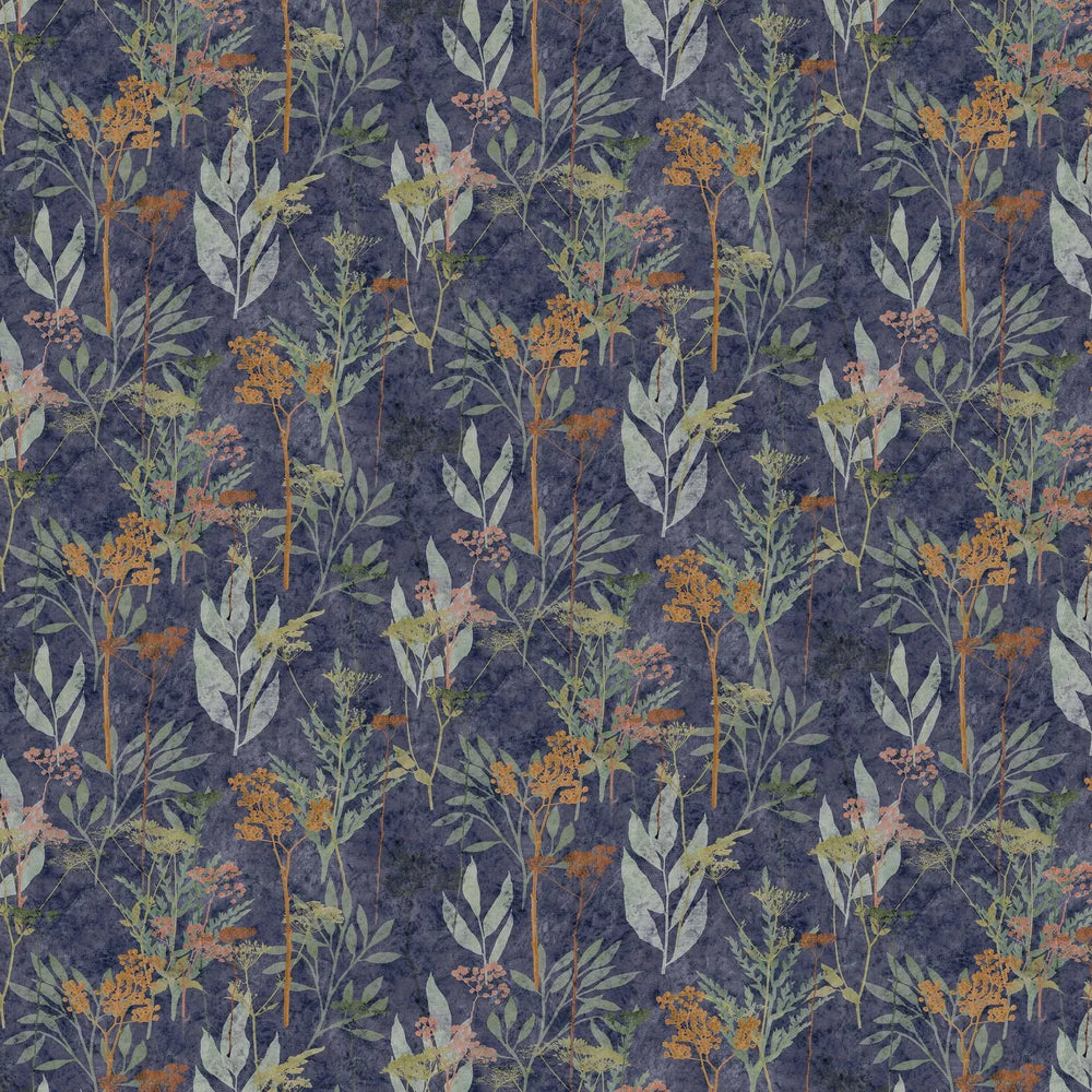 Solstice - Navy / Copper Wallpaper
