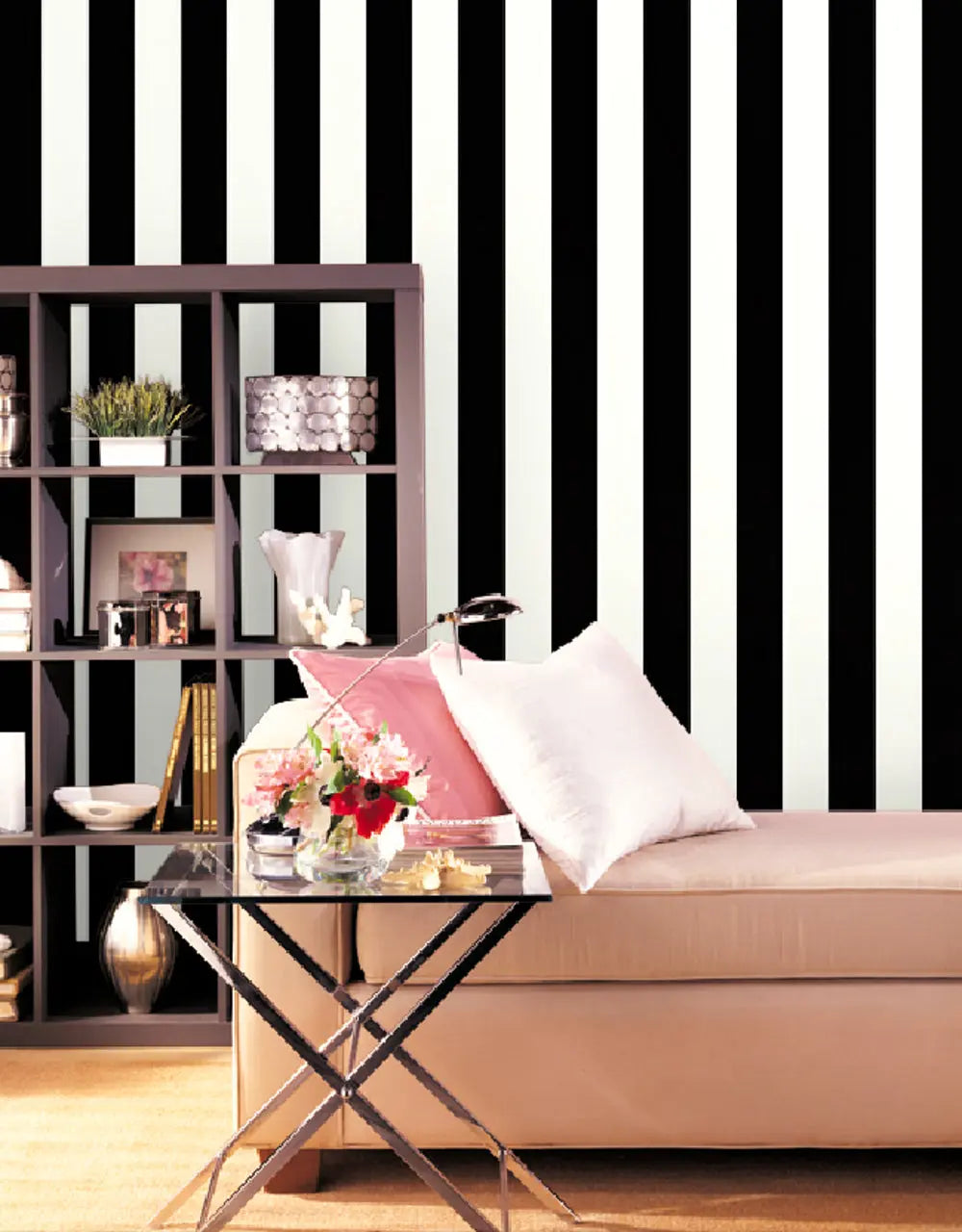 Broad Stripe Wallpaper Wallpaper Inn