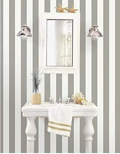 Broad Stripe Wallpaper Wallpaper Inn