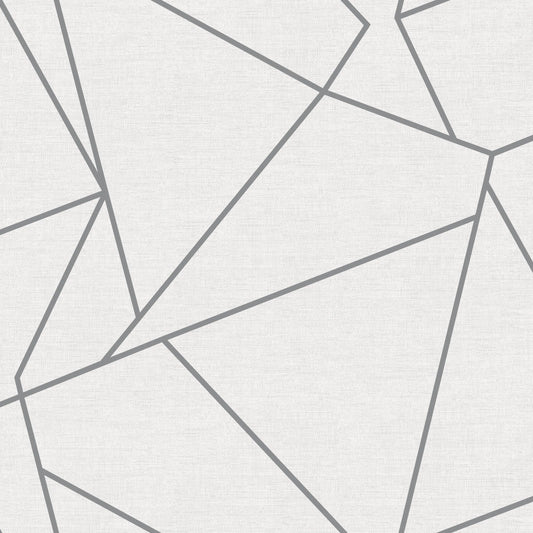 Pinnacle Geometric Wallpaper White & Grey