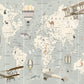 Map of the World Wall Mural Wallpaper Inn