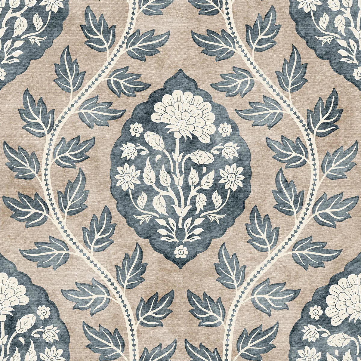 Floral Cartouche Wallpaper Wallpaper Inn