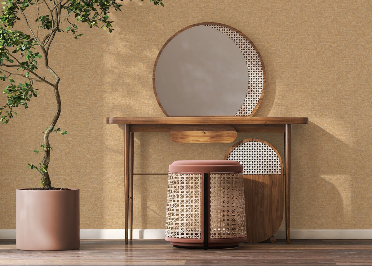 Artisan Weave Ochre Wallpaper
