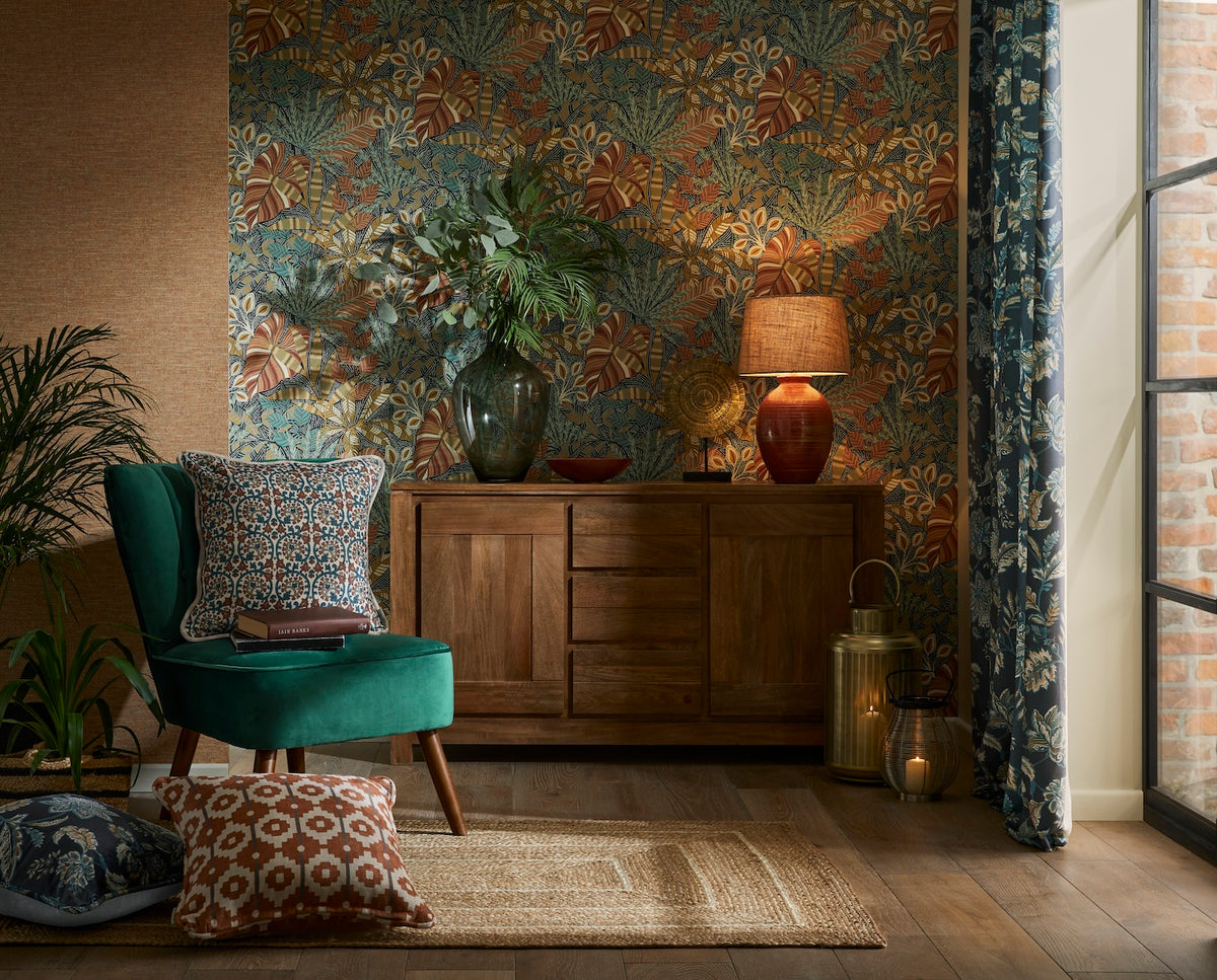 Artisan Weave Orange Wallpaper