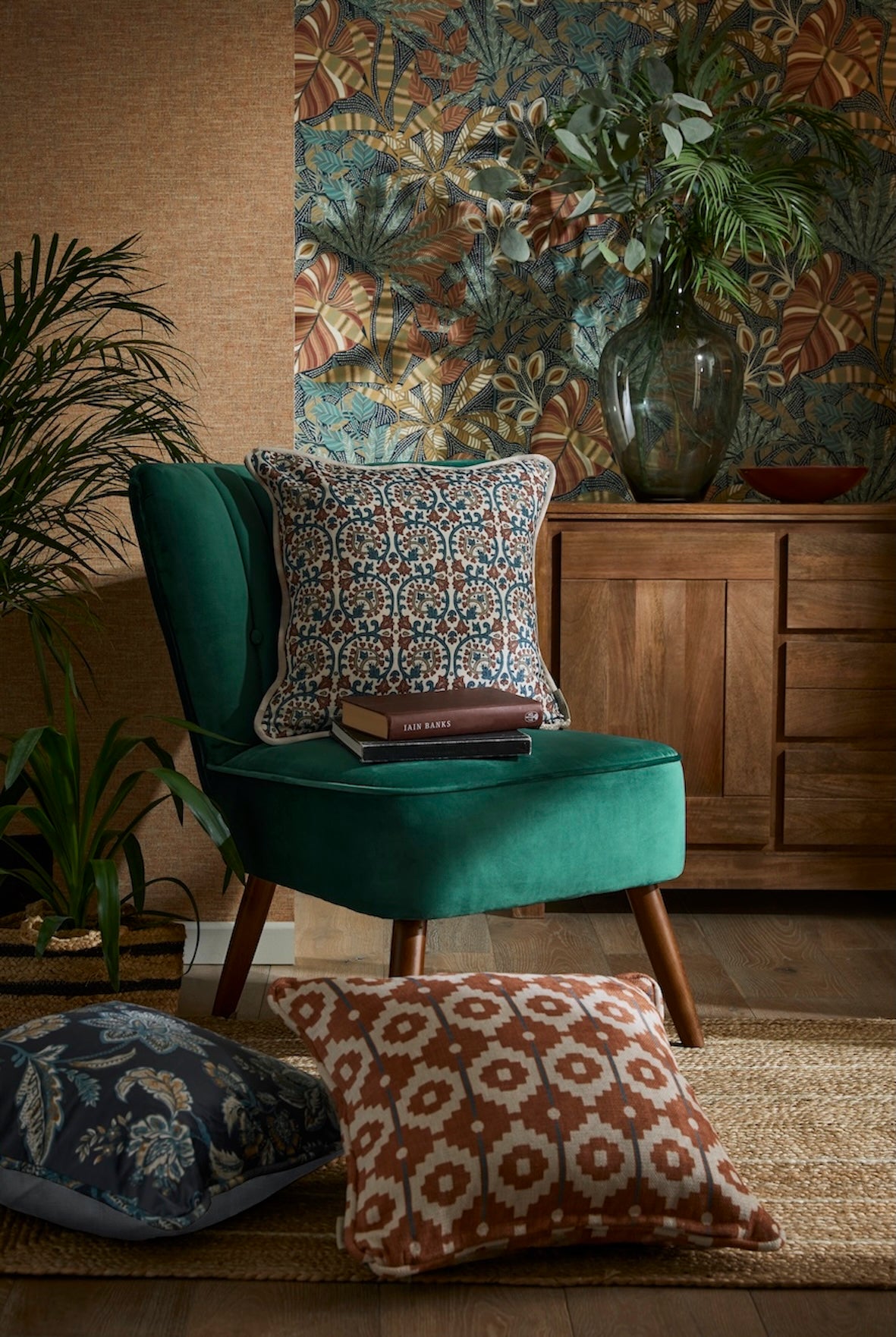 Artisan Weave Orange Wallpaper