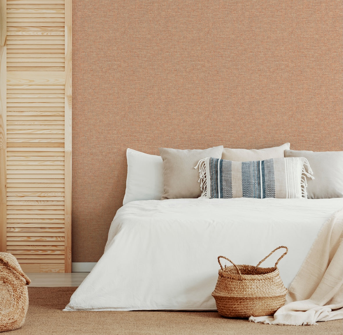 Artisan Weave Orange Wallpaper