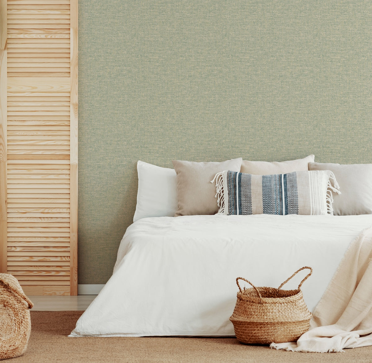 Artisan Weave Sage Wallpaper