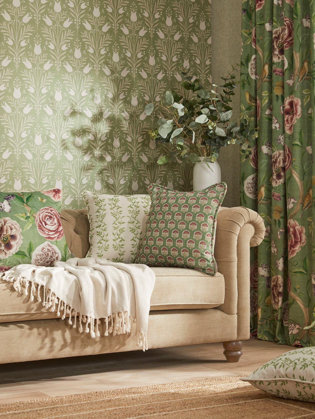 Artisan Weave Sage Wallpaper