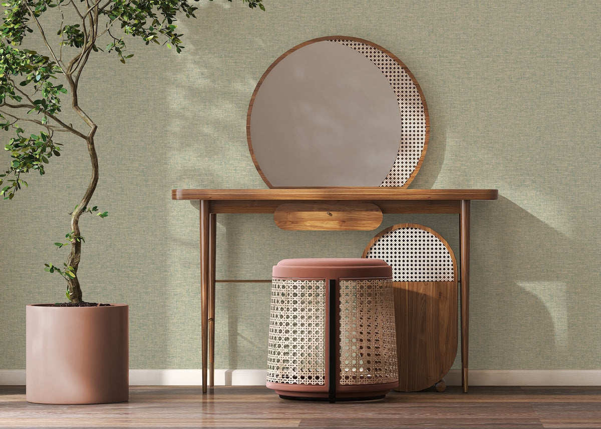 Artisan Weave Sage Wallpaper