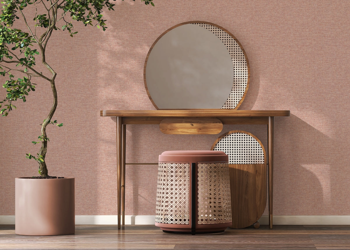 Atisan Weave Warm Spice Wallpaper
