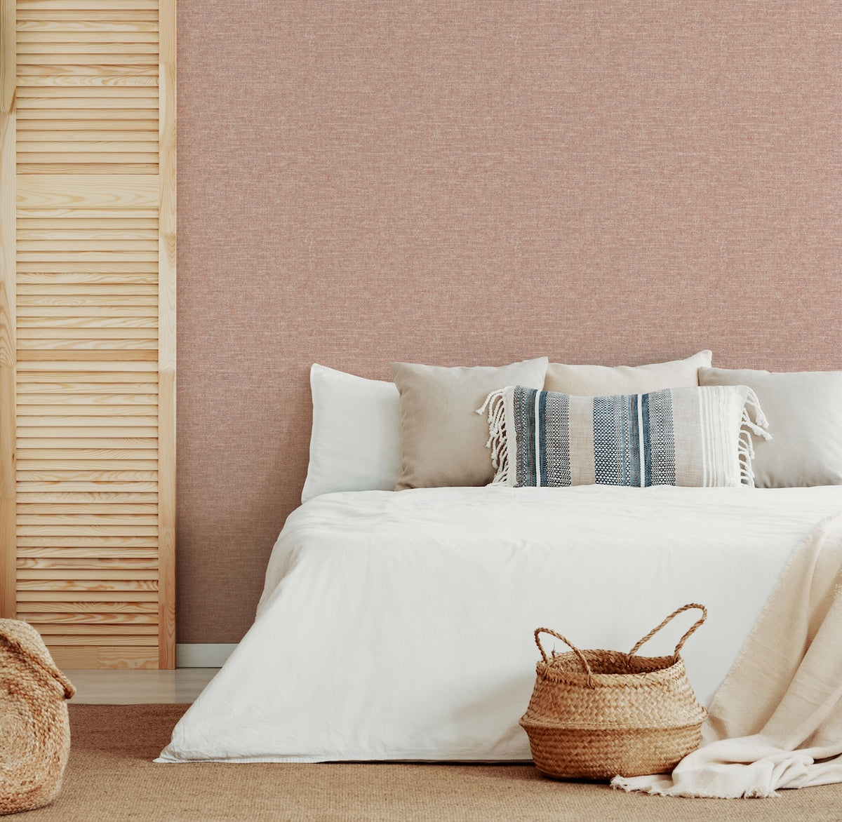 Atisan Weave Warm Spice Wallpaper
