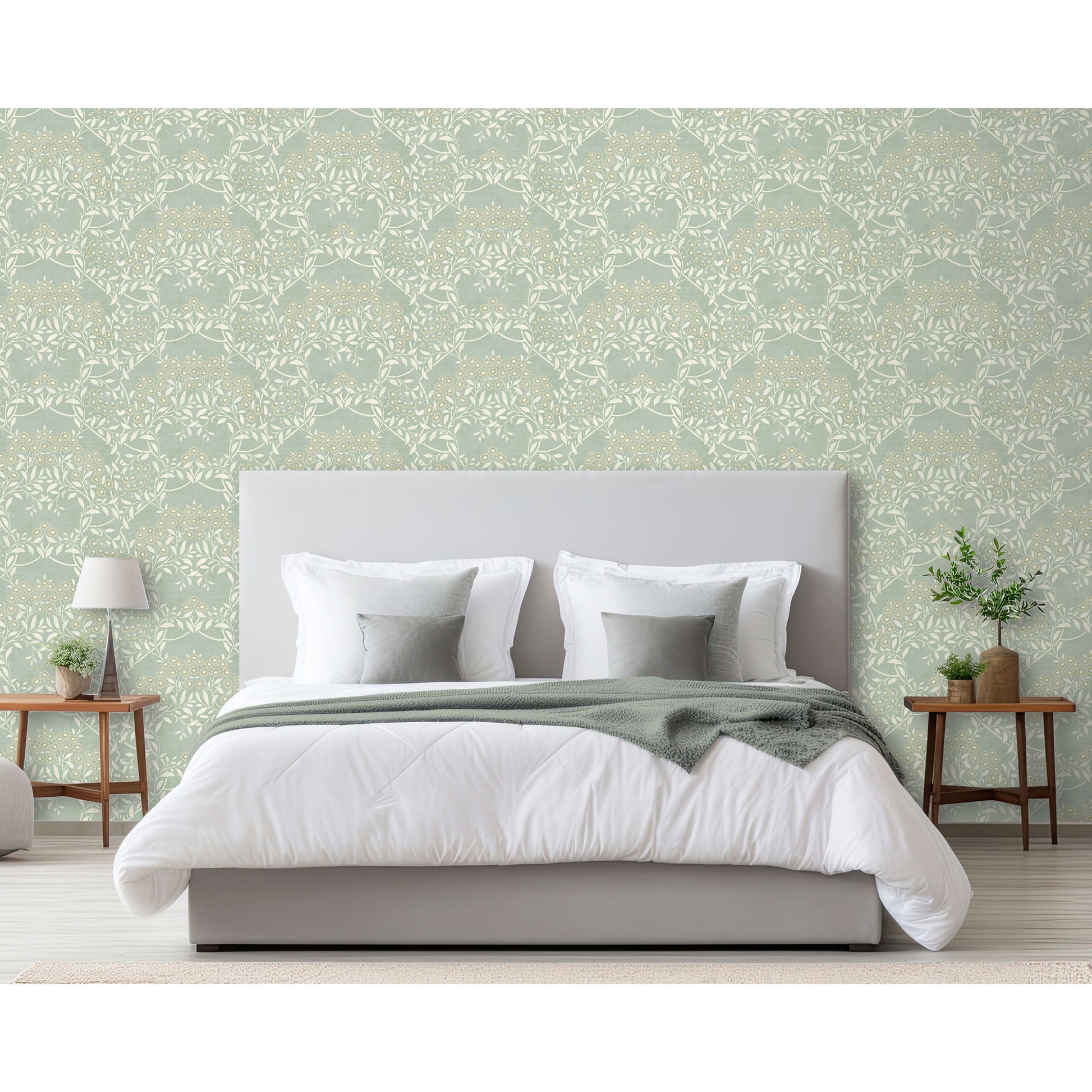 Floral Trail Sage - Wallpaper Inn 