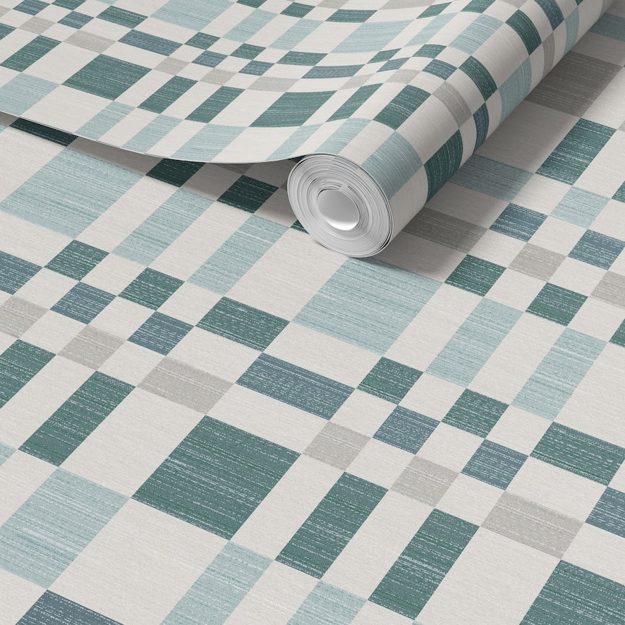 Bergan Green/Natural Wallpaper - Wallpaper Inn 