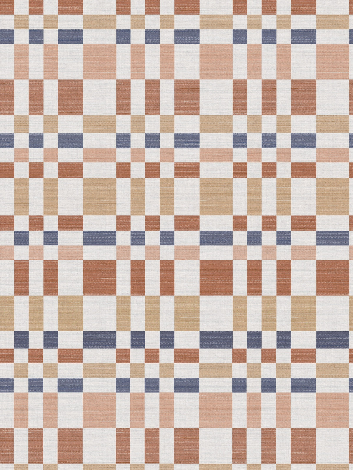 Beran Terracotta/Denim Wallpaper