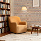 Beran Terracotta/Denim Wallpaper