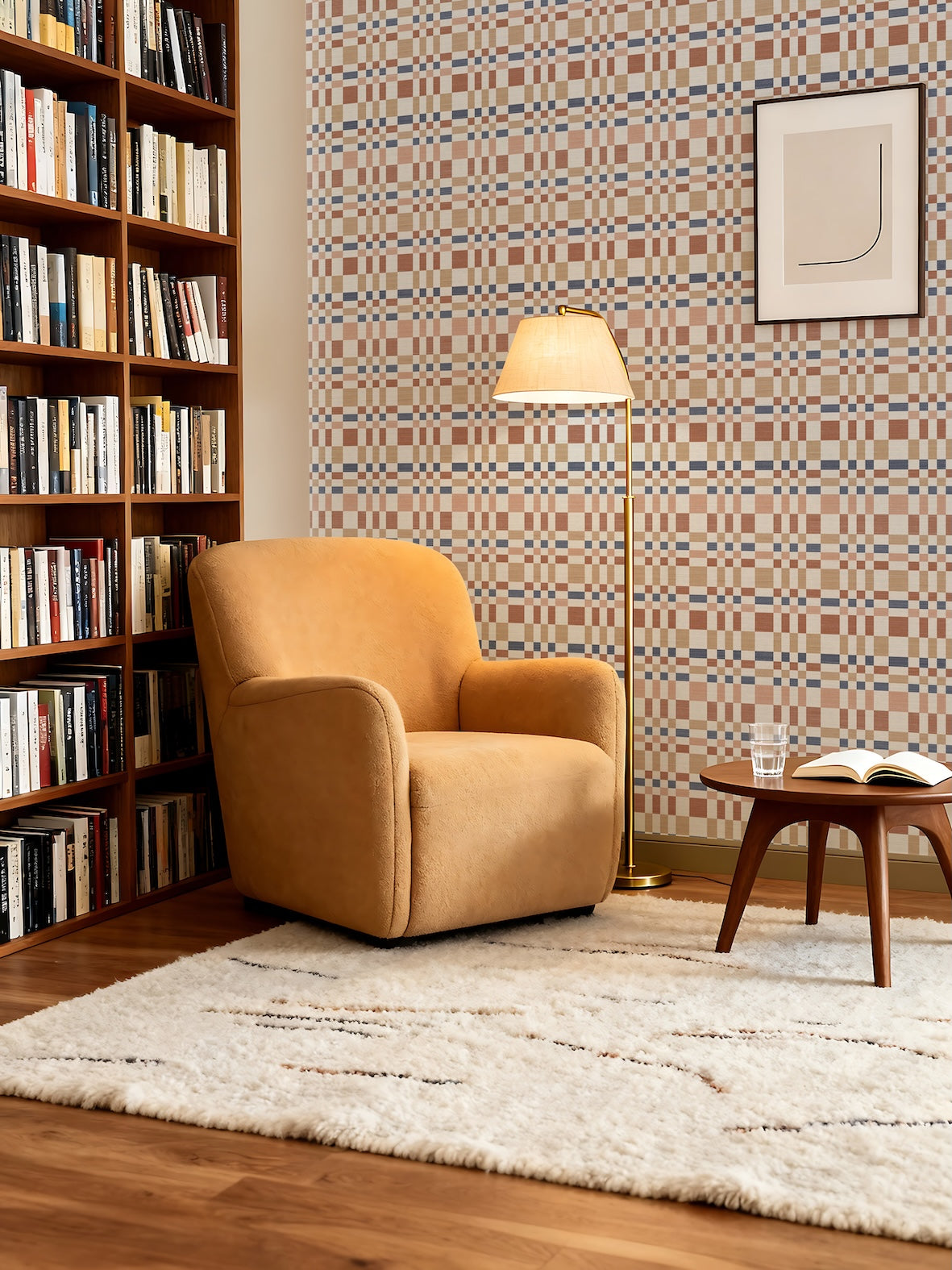 Beran Terracotta/Denim Wallpaper